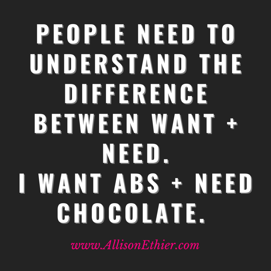 Want abs, need chocolate